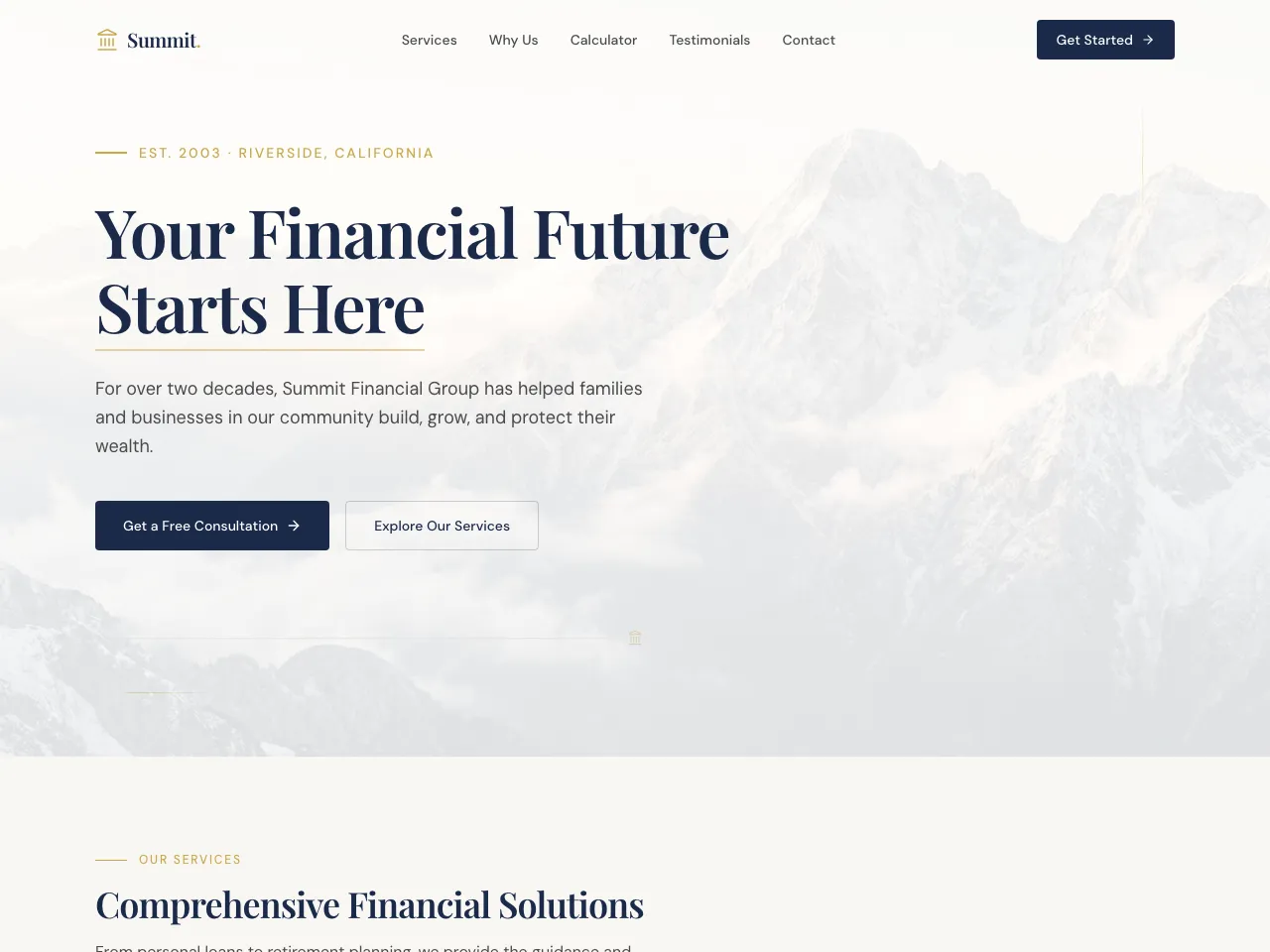 A local business website